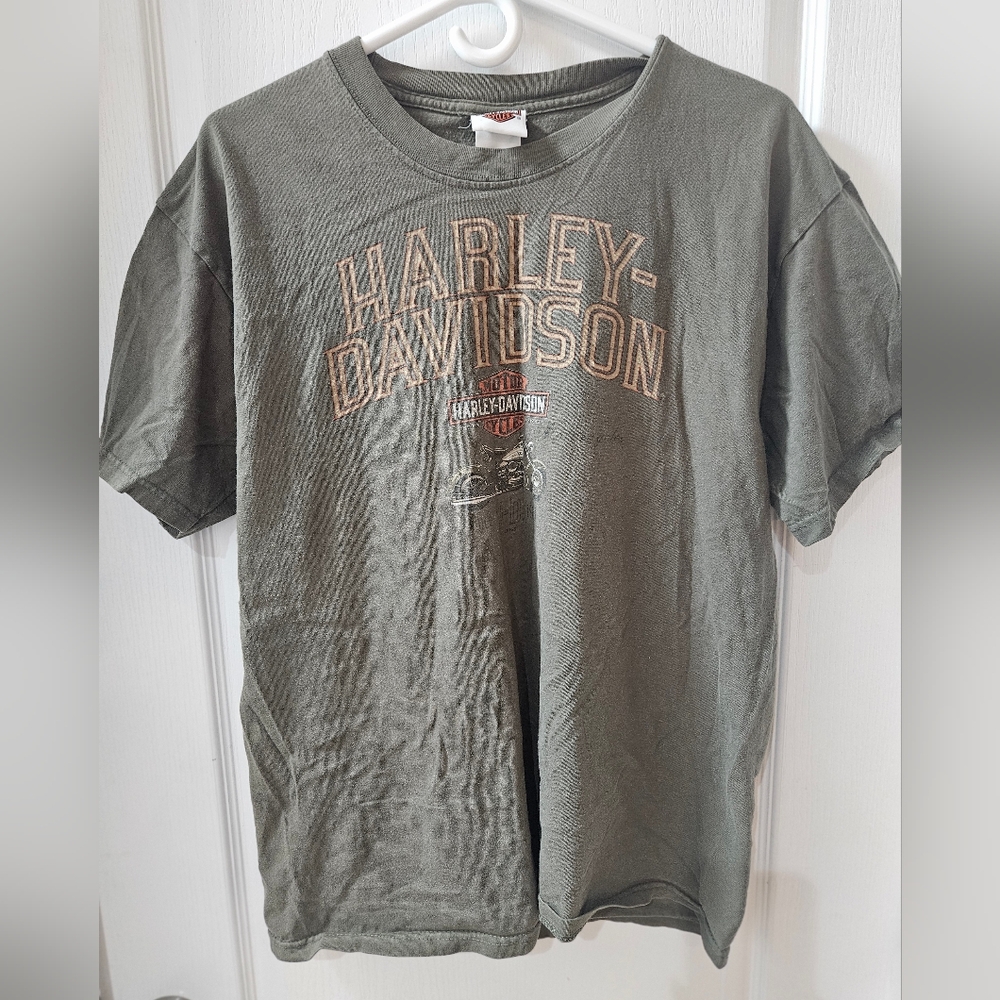 Vintage Harley-Davidson Green Men's T-Shirt
